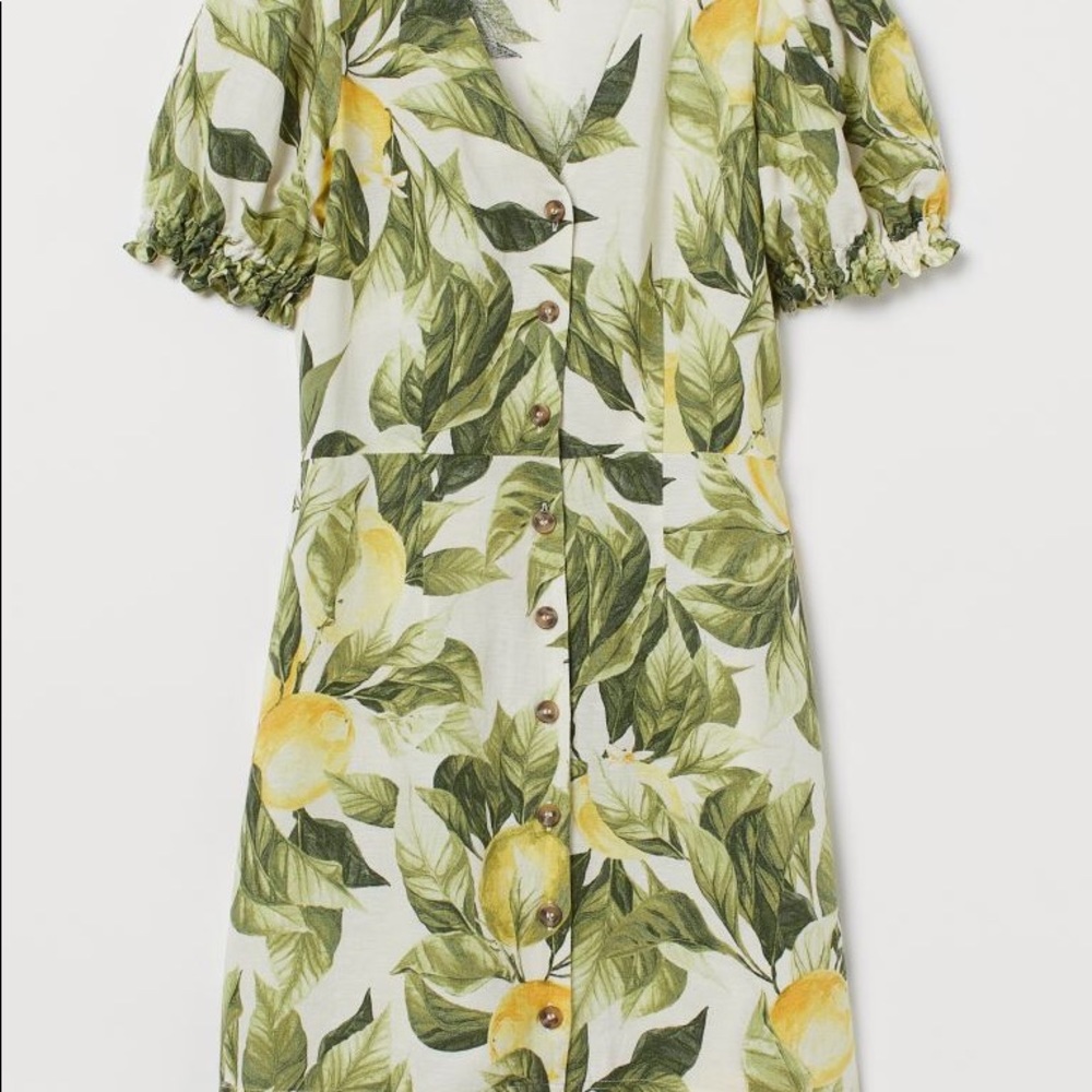 H&M Linen Lemon Dress